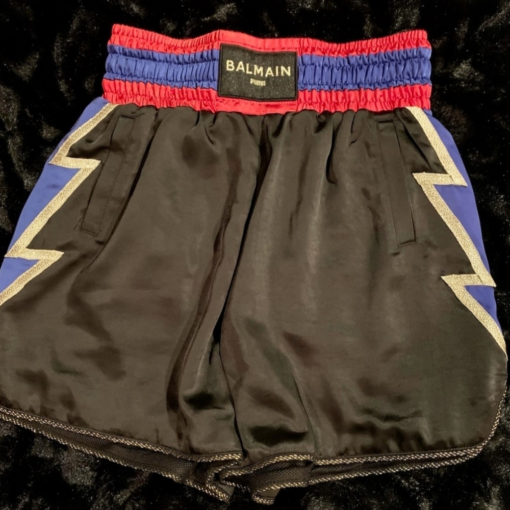 COPY - Balmain x Puma Thunderprint shorts with go…